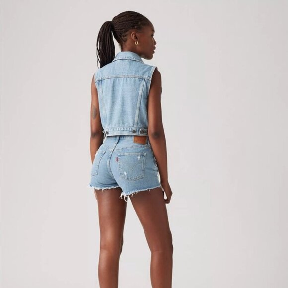 LEVI’S 501® ORIGINAL FIT HIGH RISE WOMEN'S SHORTS SIZE 28 - Picture 2 of 14